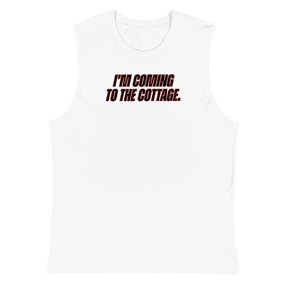 "I'm Coming To The Cottage" Sleeveless T-Shirt 1