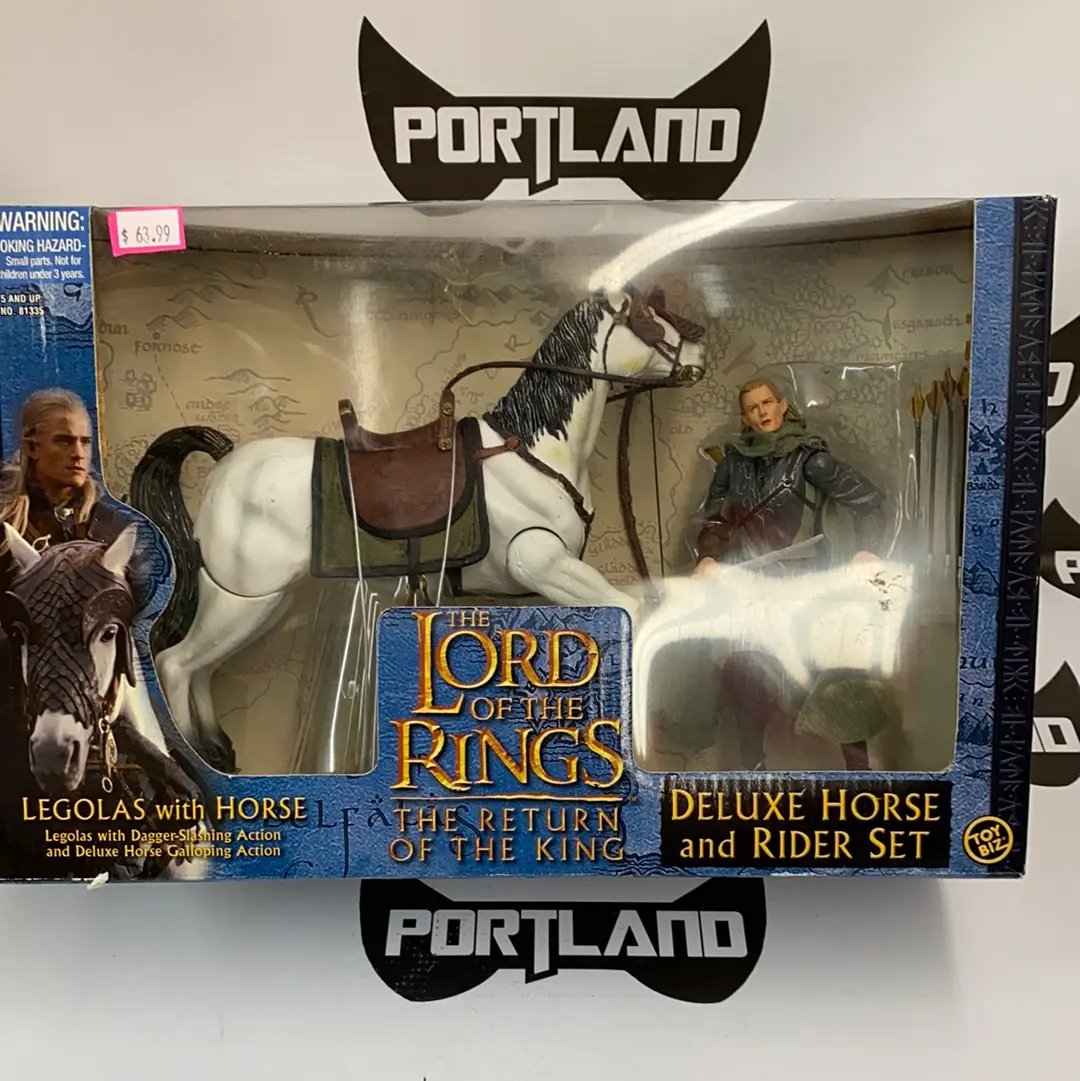 Toybiz The Lord Of The Return Of The King Deluxe Horse And Rider Set Legolas With Horse 1