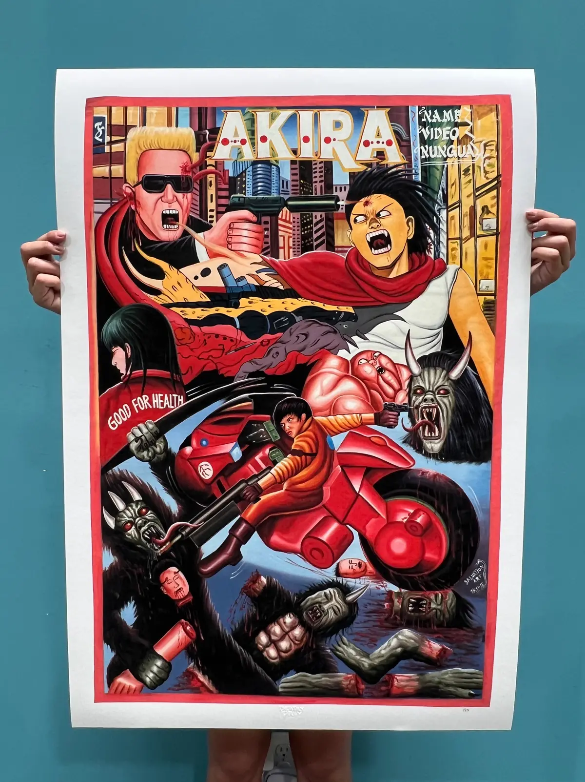 Akira - Limited Edition Archival Giclée Print From Static Medium By Salvation 1
