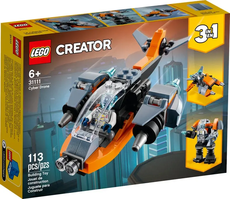 Lego Creator 3-In-1 - Cyber Drone (31111) Retired Building Toy Low Stock 1