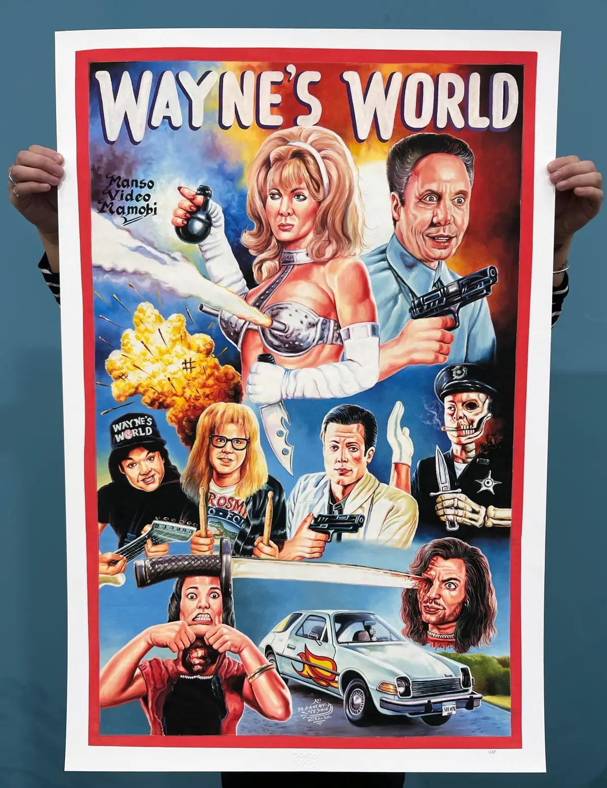 Wayne’S World - Limited Edition Archival Giclée Print From Static Medium By Heavy J 1