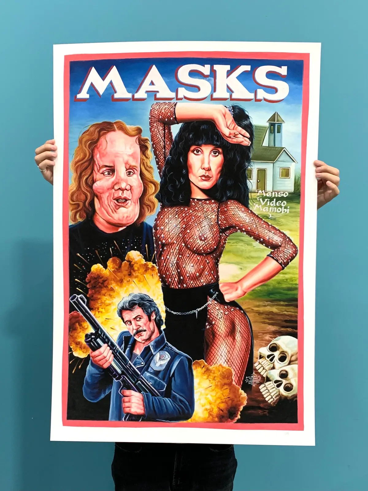 Masks - Limited Edition Archival Giclée Print From Static Medium By Heavy J 1