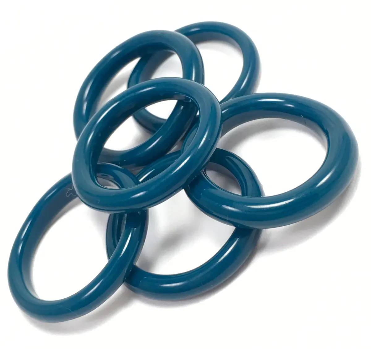 Peacock Blue Glass Rings | By Marni | New Color 1