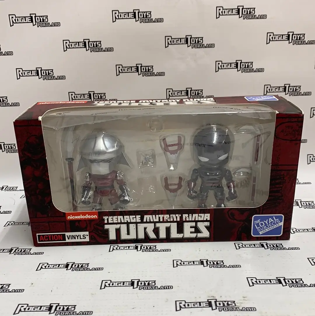 Loyal Subjects Action Vinyls Teenage Mutant Ninja Turtles Metallic Armor Shredder And Metallic Armor Foot Ninja Hastings Exclusive 1