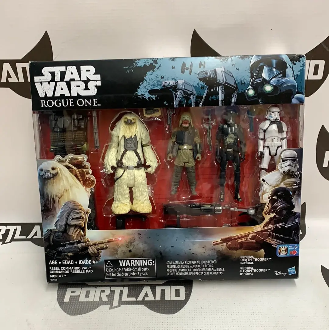 Star Wars Rogue One Kohl’S 4-Pack Exclusive Rebel Commando Pao, Moroff, Death Trooper & Stormtrooper 1