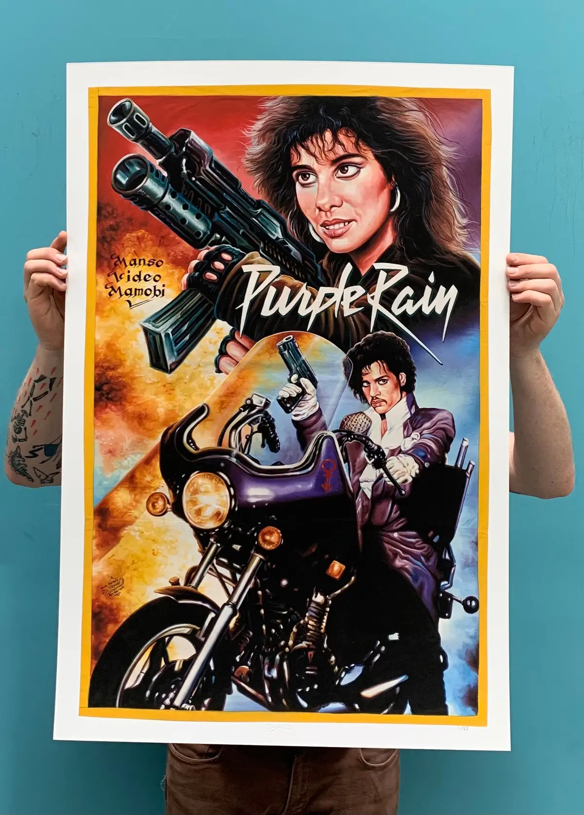 Purple Rain - Archival Giclée Print From Static Medium By Heavy J (Artist’S Proof) 1
