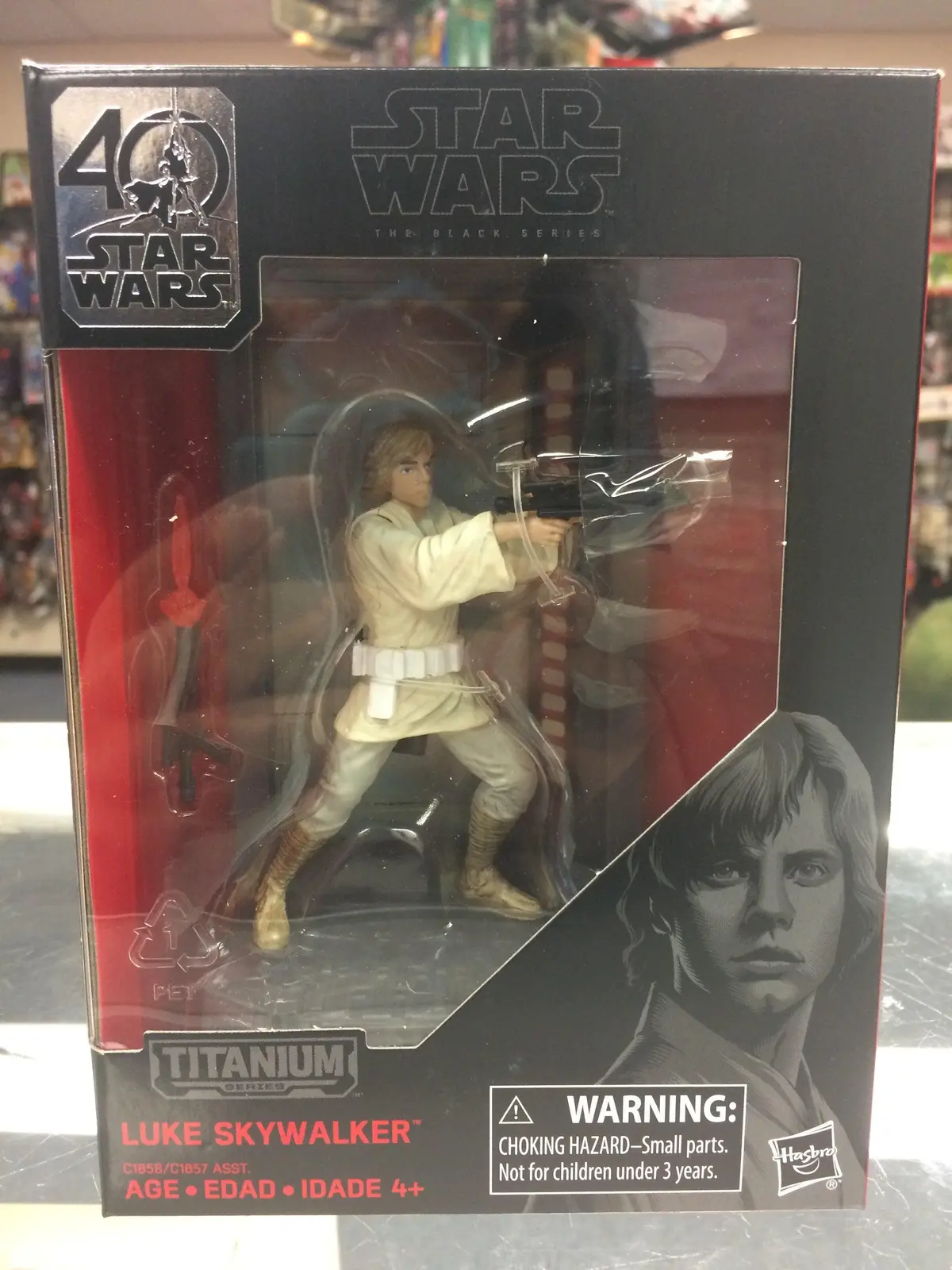 Star Wars 40Th Anniversary The Black Series Luke Skywalker Titanium Series 1