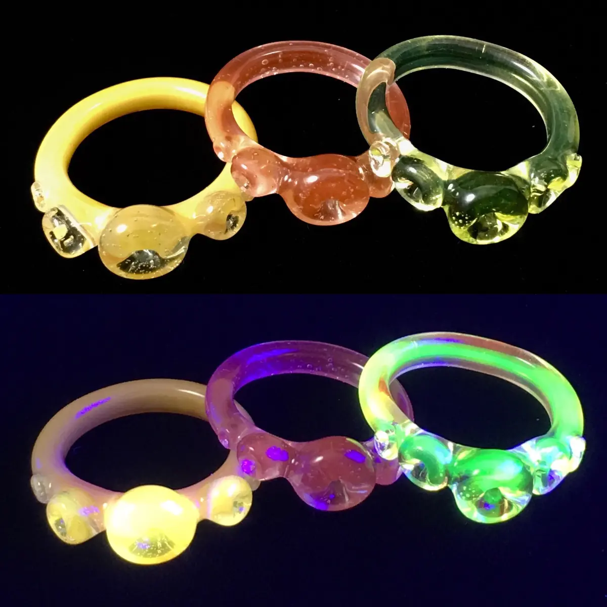 Sucker Uv Princess Rings - Glass Rings By Marni (New Style!) 1