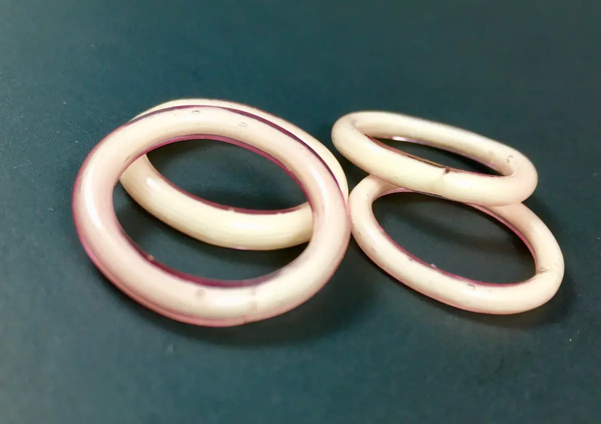 Ivory Ruby- Glass Rings By Marni420 (New Color!) 1