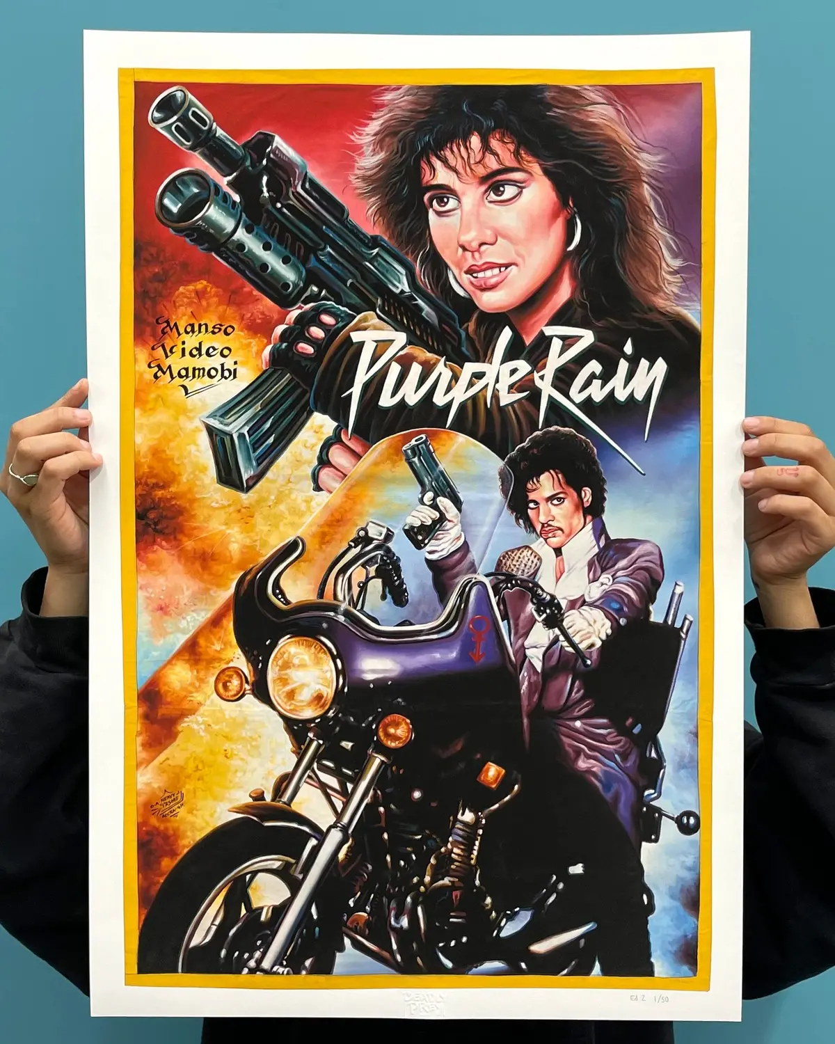 Purple Rain - Limited 2Nd Edition Archival Giclée Print From Static Medium By Heavy J 1