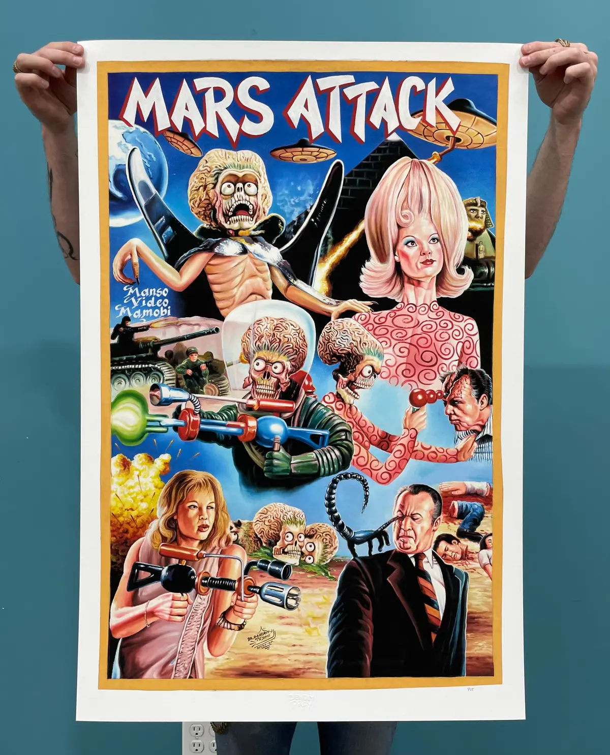 Mars Attacks - Limited Edition Archival Giclée Print From Static Medium By Heavy J 1
