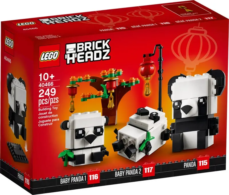 Lego Brickheadz - Chinese New Year Pandas (40466) Building Toy Low Stock 1