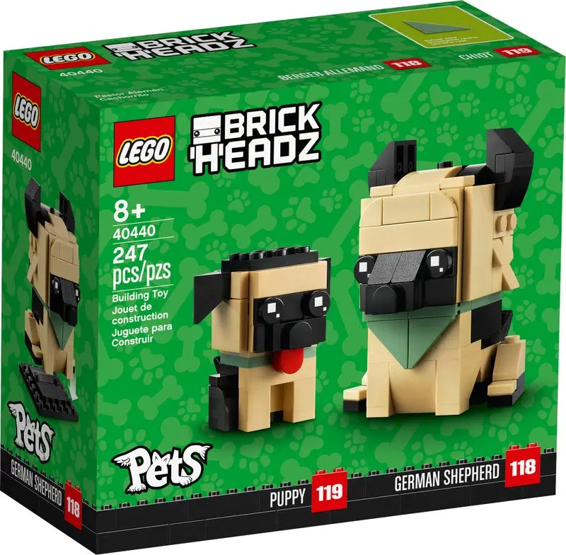 Lego Brickheadz - Puppy & German Shepherd (40440) Retired Building Toy Last One! 1