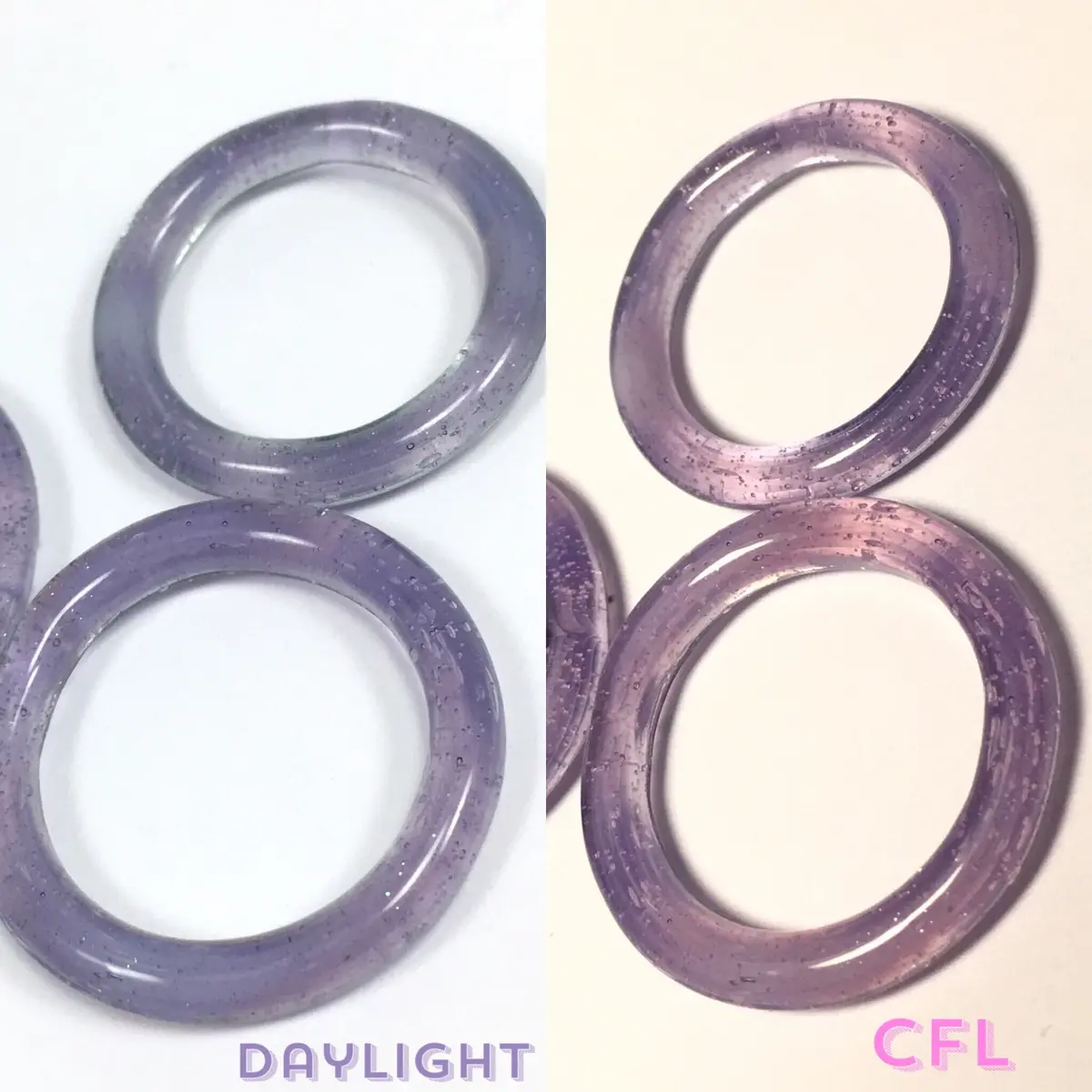 Experimental Pink Stardust Glass Rings | By Marni | New Color! 1