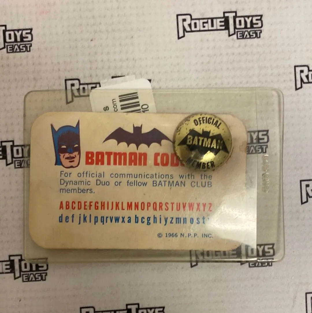 Golden Records 1966 Batman Box Set Official Member Button And Club/Code Card 1