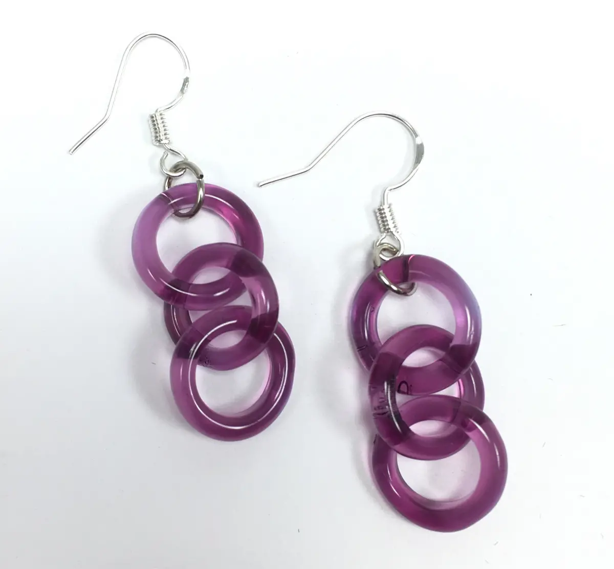 Royal Jelly Purple Chain Ring Earrings | Marni Glass Ring 1