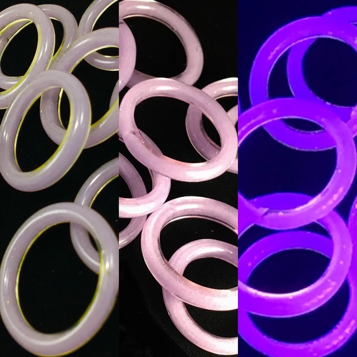 Wisterium- Halo Custom Color, Cfl & Uv Glass Rings By Marni 1