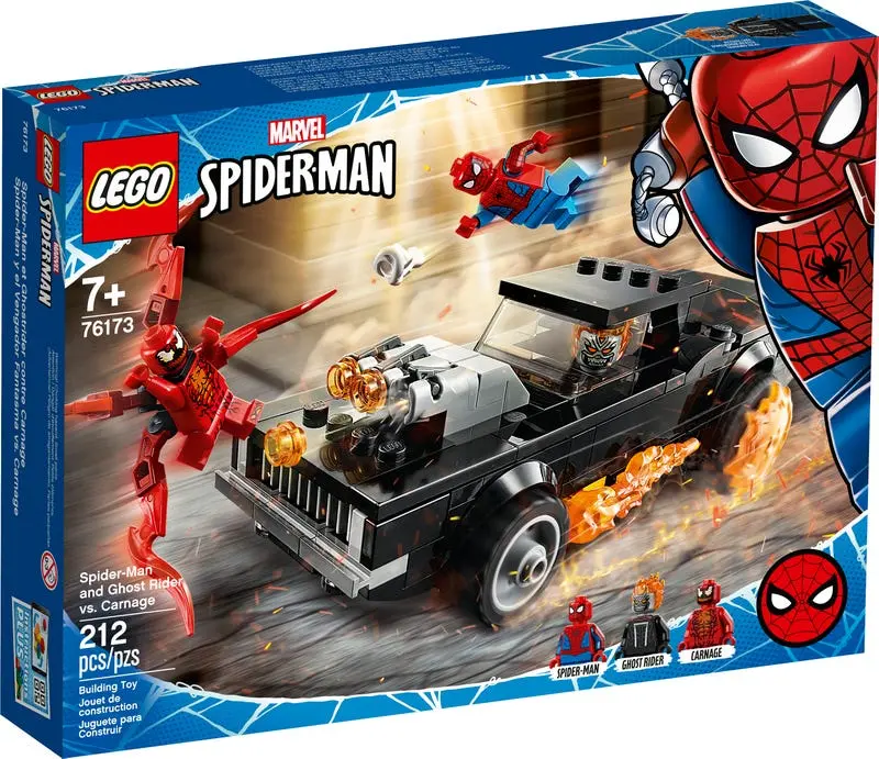 Lego Marvel Spider-Man - Spider-Man And Ghost Rider Vs. Carnage (76173) Retired Building Toy Low Stock 1