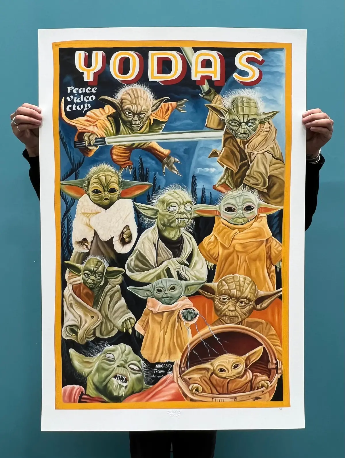 Yodas - Limited Edition Archival Giclée Print From Static Medium By Magasco 1
