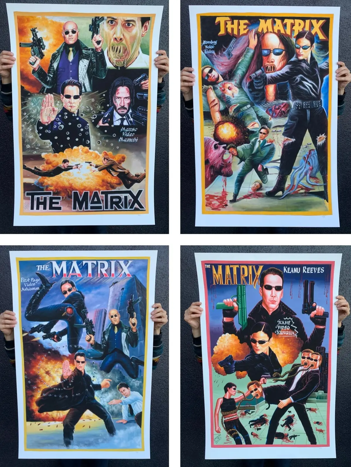 The Matrix: 4 Print Gift Set - Limited Edition Archival Giclée Prints From Static Medium 1