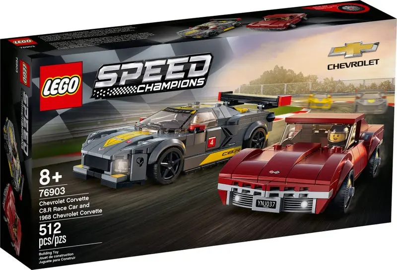 Lego Speed Champions: Chevrolet Corvette C8.R Race Car & 1968 Chevrolet Corvette Building Toys 76903 Low Stock 1