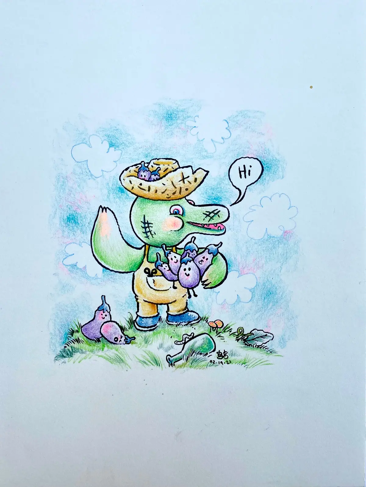 Gilly Eggplant Farmer | By Bwana Spoons 1