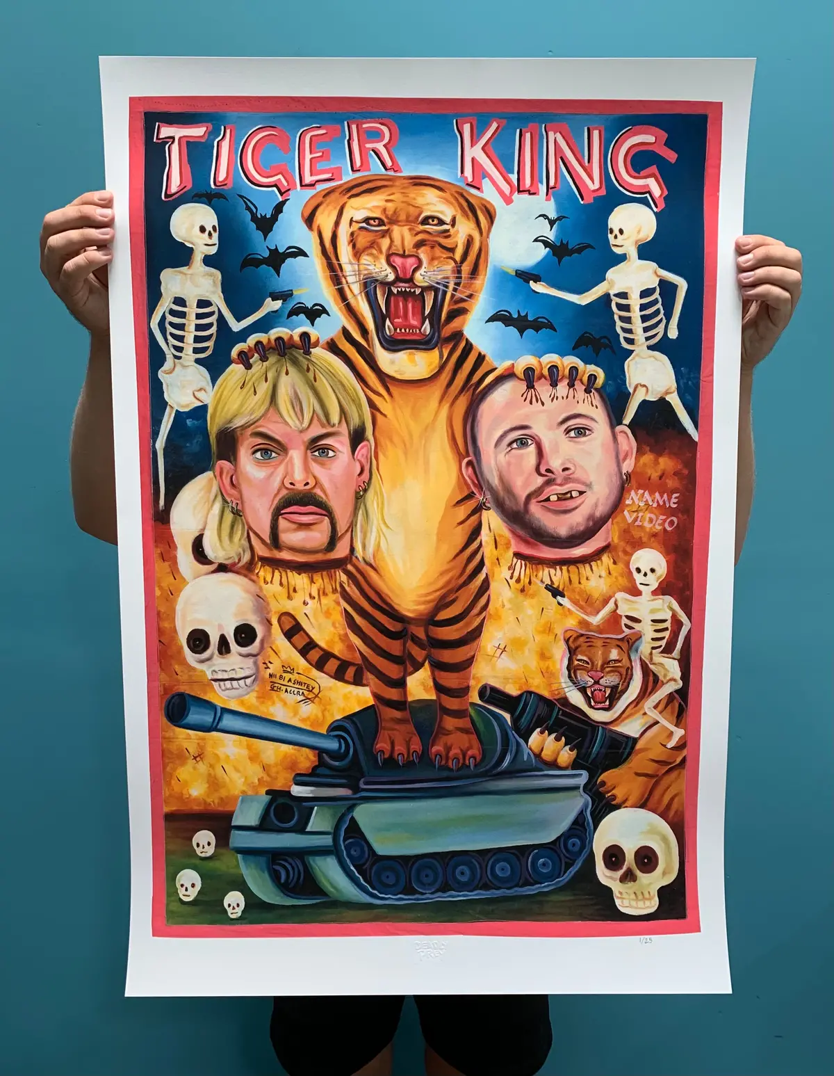 Tiger King - Limited Edition Archival Giclée Print From Static Medium By Nii Bi Ashitey 1