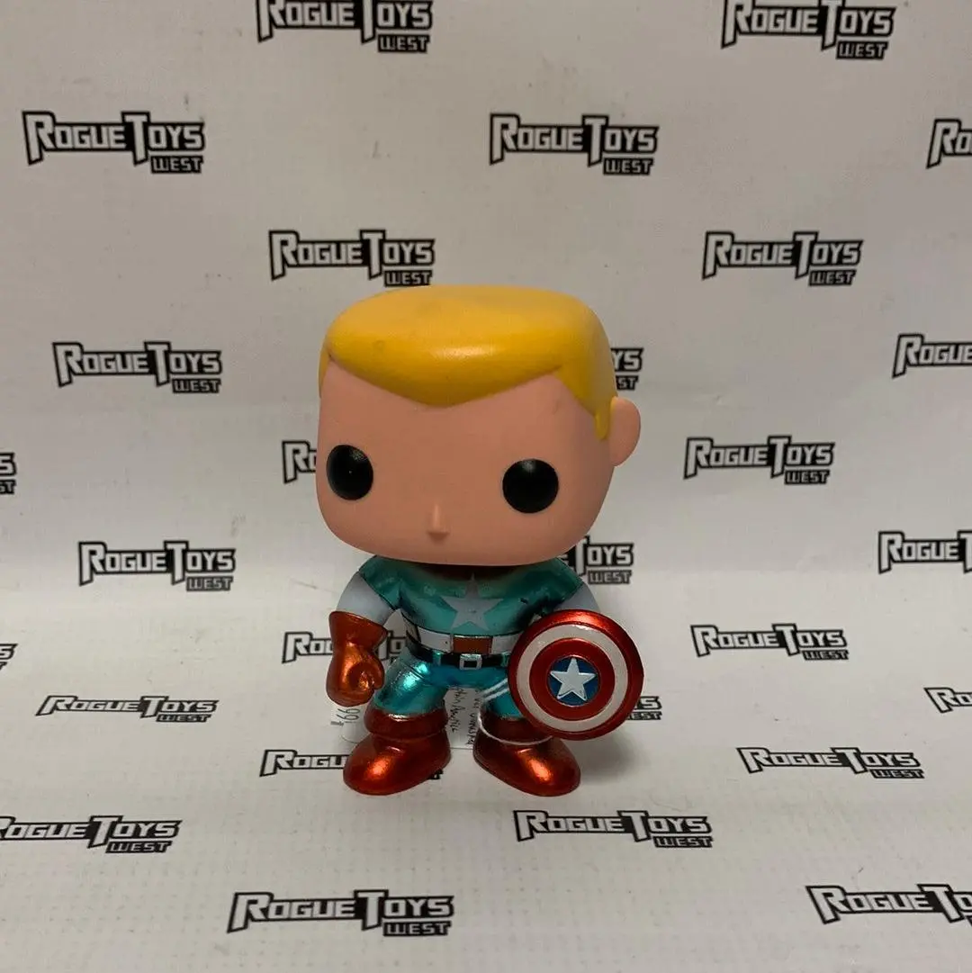 Funko Pop! - Marvel Unmasked Captain America Metallic #06 - Comikaze Exclusive 1