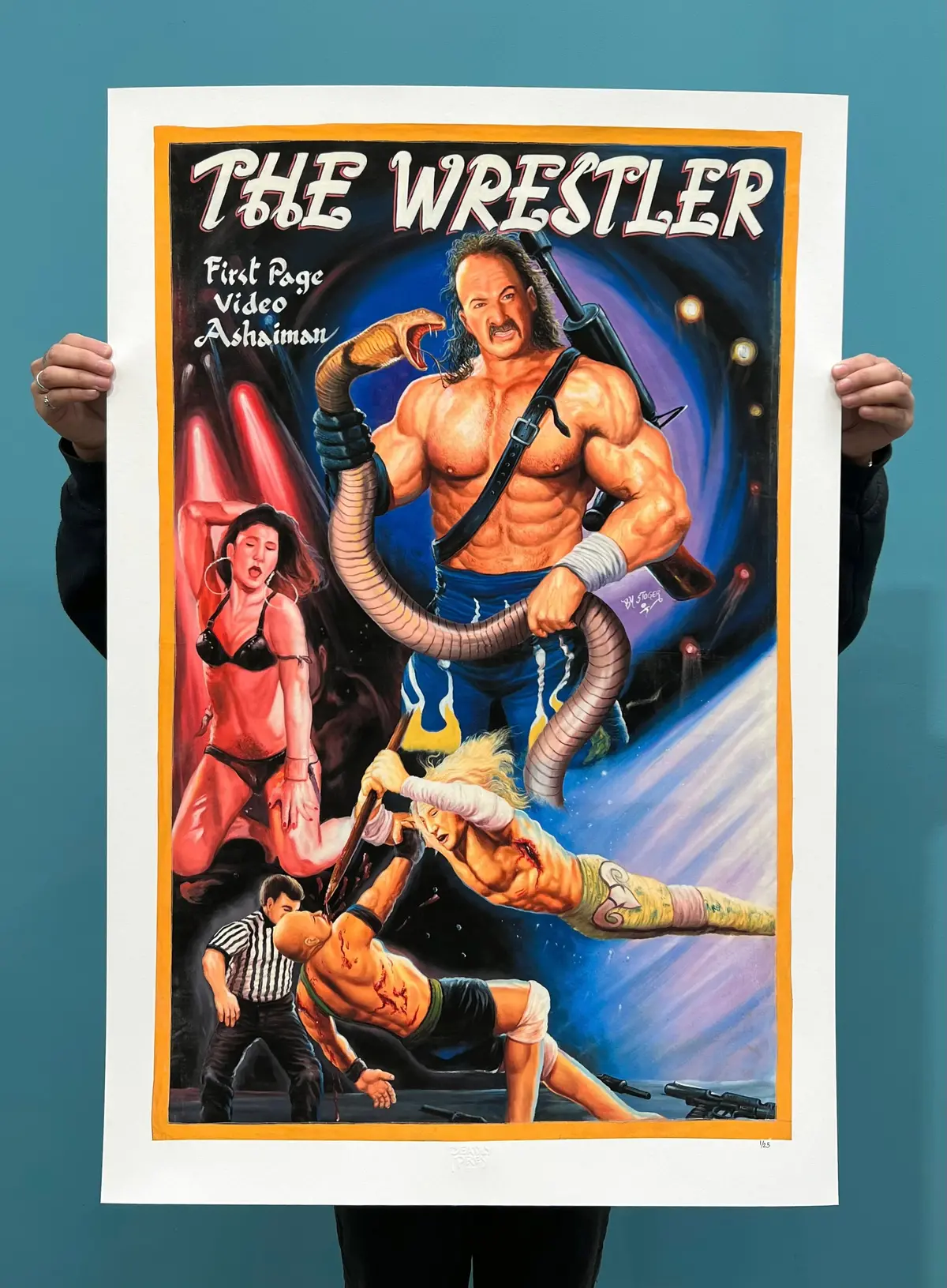The Wrestler - Limited Edition Archival Giclée Print From Static Medium By Stoger 1