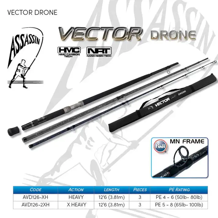 Vector 12'6" Overhead Drone Rods 1