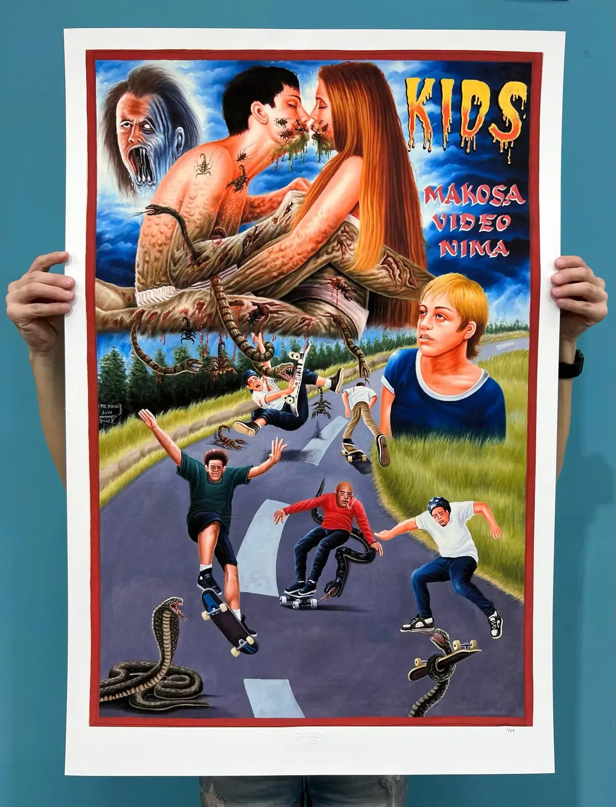 Kids - Limited Edition Archival Giclée Print From Static Medium By Mr. Nana Agyq 1