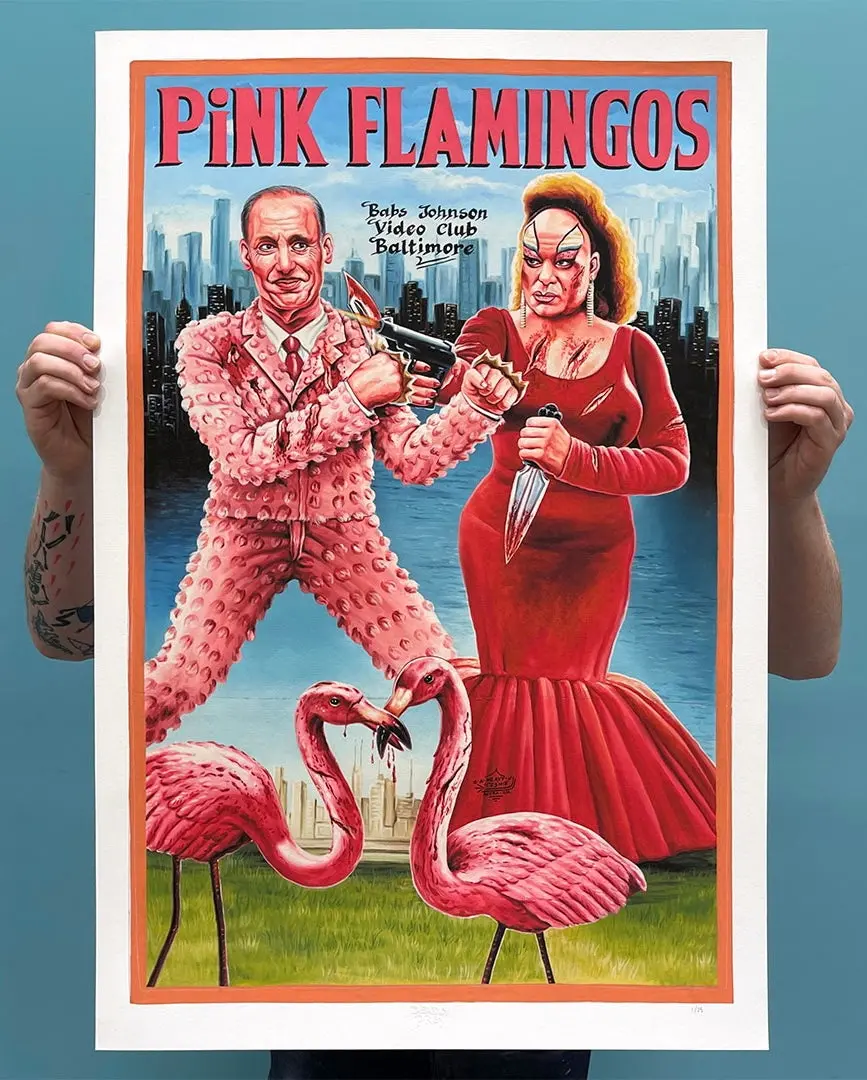 Pink Flamingos - Archival Giclée Print From Static Medium By Heavy J (Artist’S Proof) 1