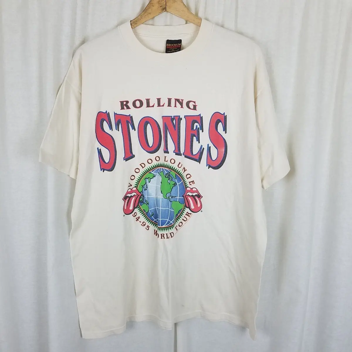 Vintage The Rolling Stones Voodoo Lounge World Tour 94-95 Mens Xl Tshirt Brockum 1