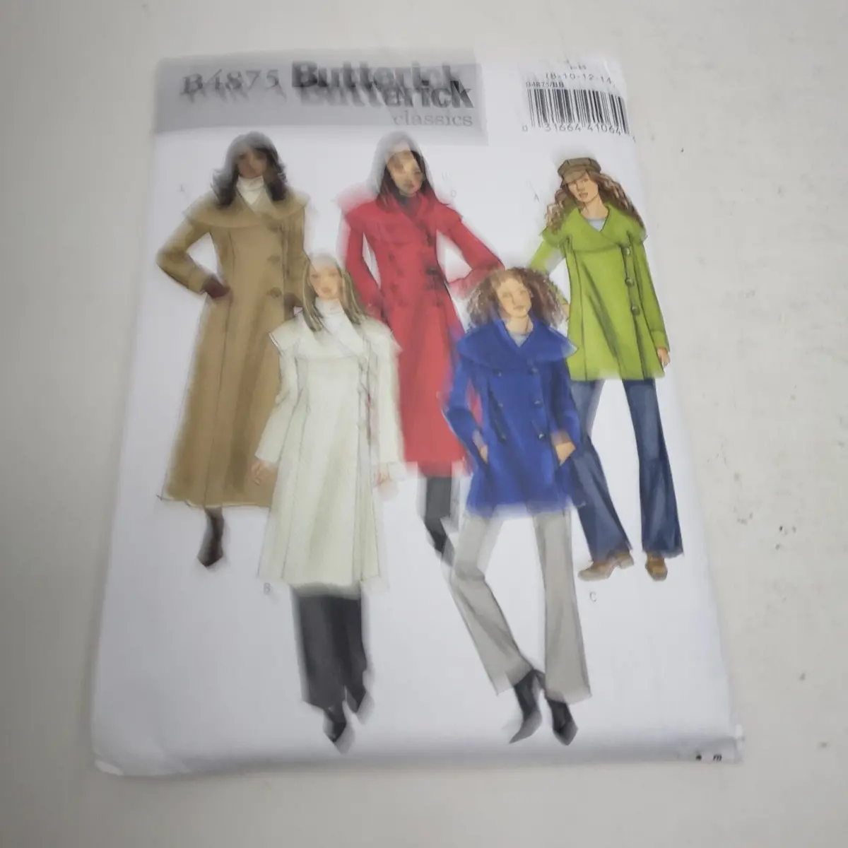 Butterick Classics Sewing Pattern B4875 Women Sizes 8-10-12-14 Jacket Coat 1