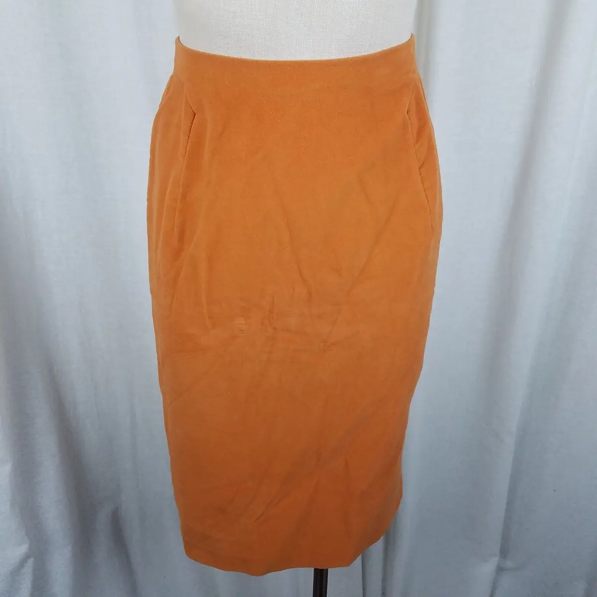 Vintage White Stag Pencil Skirt Womens Xs S Mcm Sueded Feel Microfiber Oregon 1