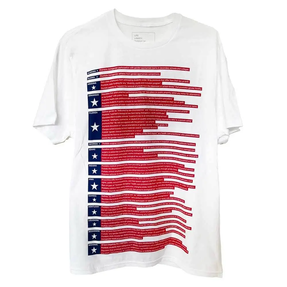 Jim Hodges: Life, Love And Pursuit Of Happiness T-Shirt - Nyc Aids Memorial 1