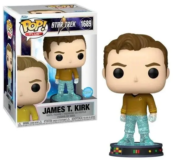 Funko Pop! Plus - Star Trek (Tos) #1689 - James T. Kirk (Transporter Glitter) Vinyl Figure (83774) Low Stock 1