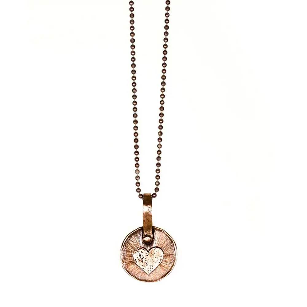 Keepsake Heart Necklace In Copper/Silver 1