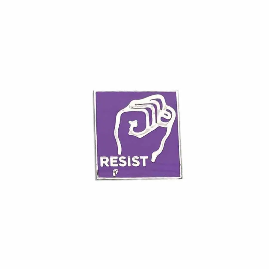 Solidarity Resist Fist Lavender Pin - Aclu 1