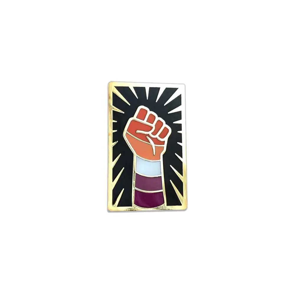 Lesbian Resist Fist Pin 1