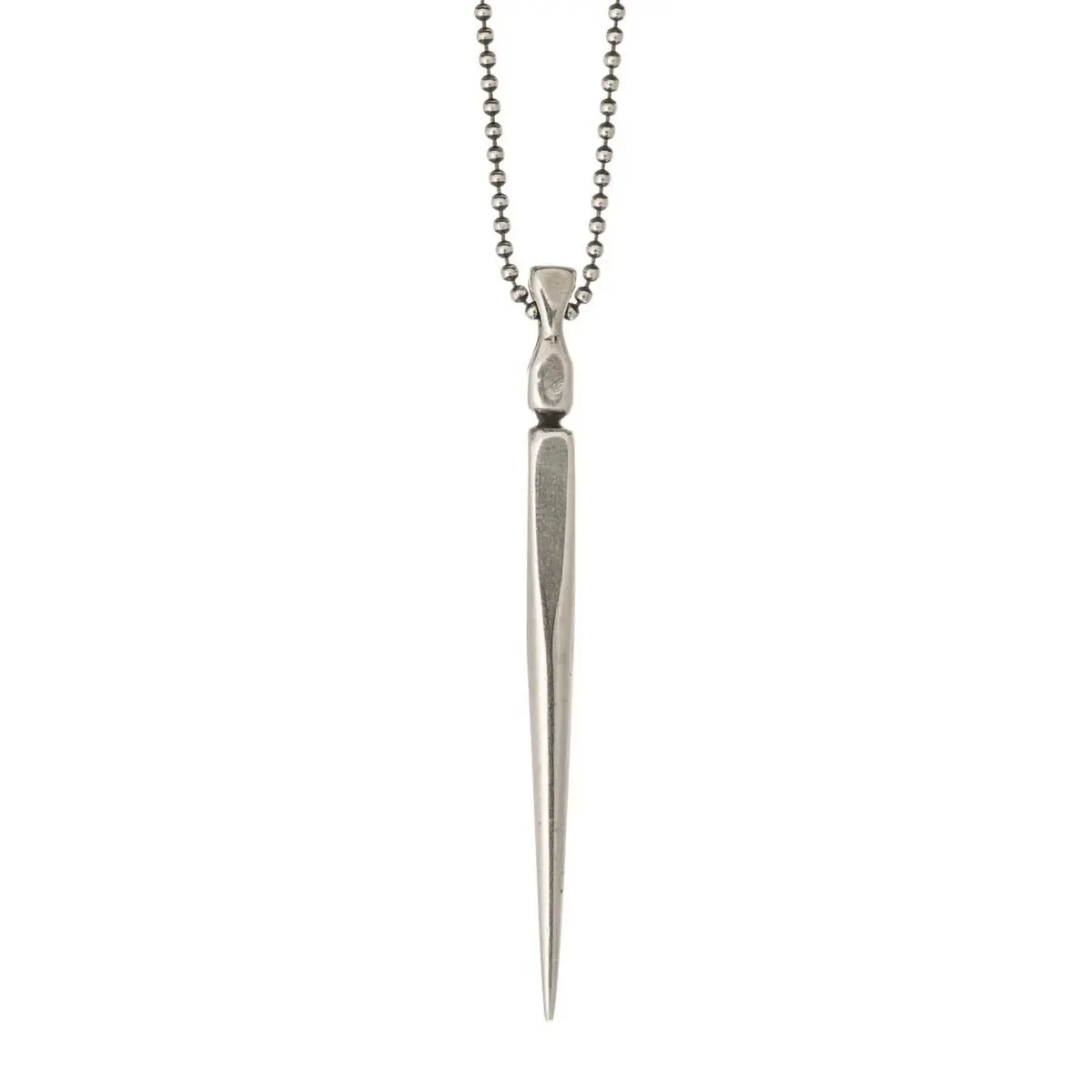 Long Sword Necklace In Silver 1