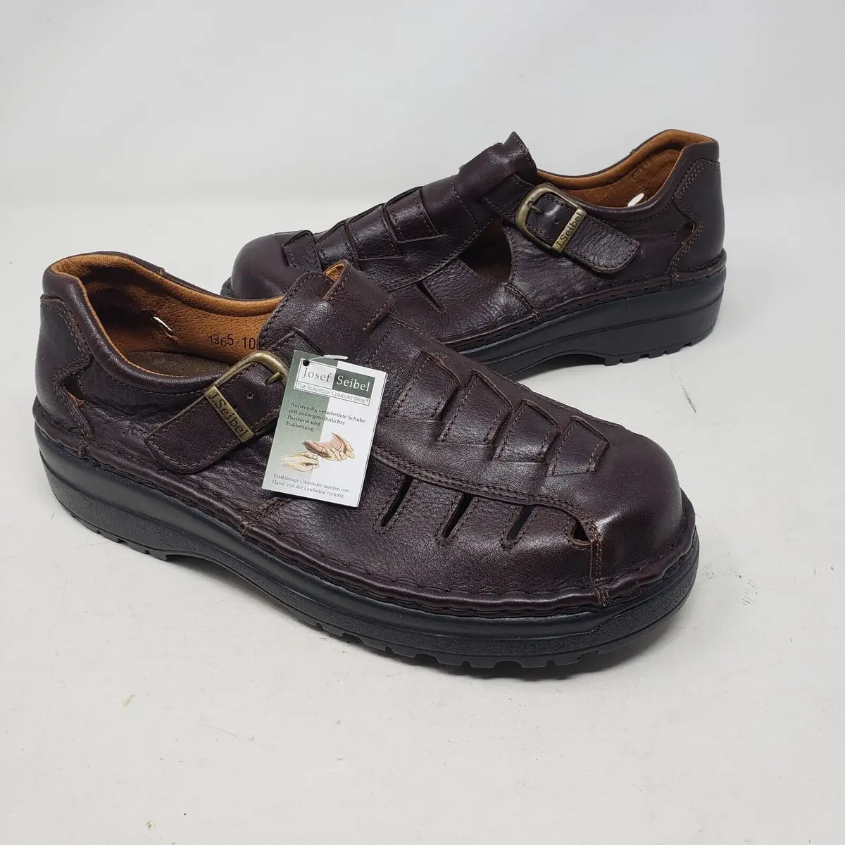 Vintage Josef Seibel Medieval Peasant Fisherman Dress Sandals Shoes Mens 45 11.5 1
