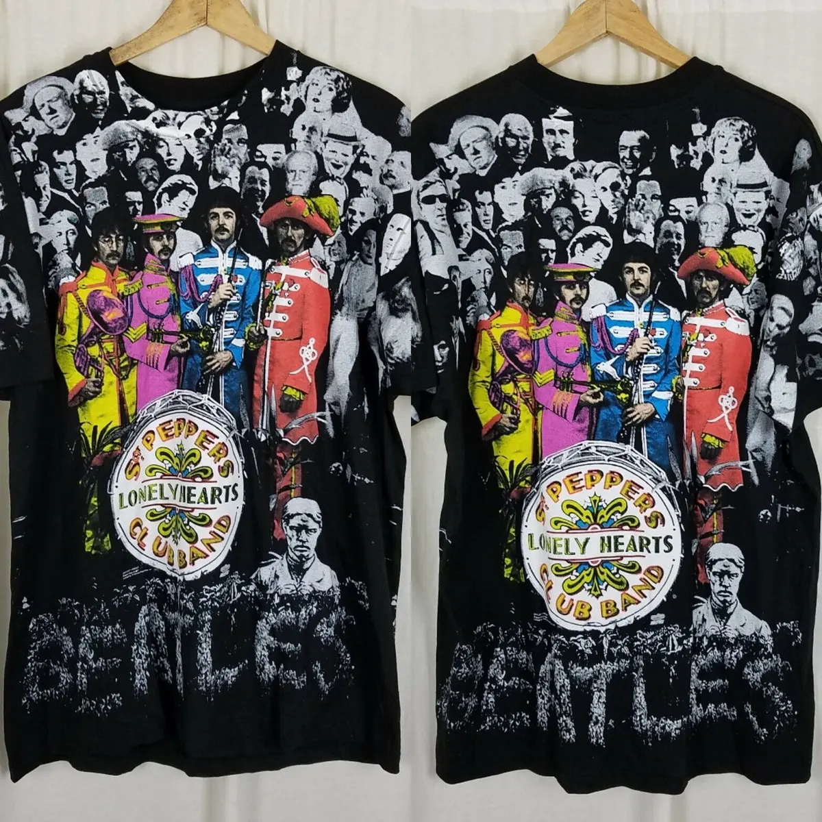 Vintage Winterland The Beatles All Over Print Double Sided Tshirt Mens Xl 90S 1