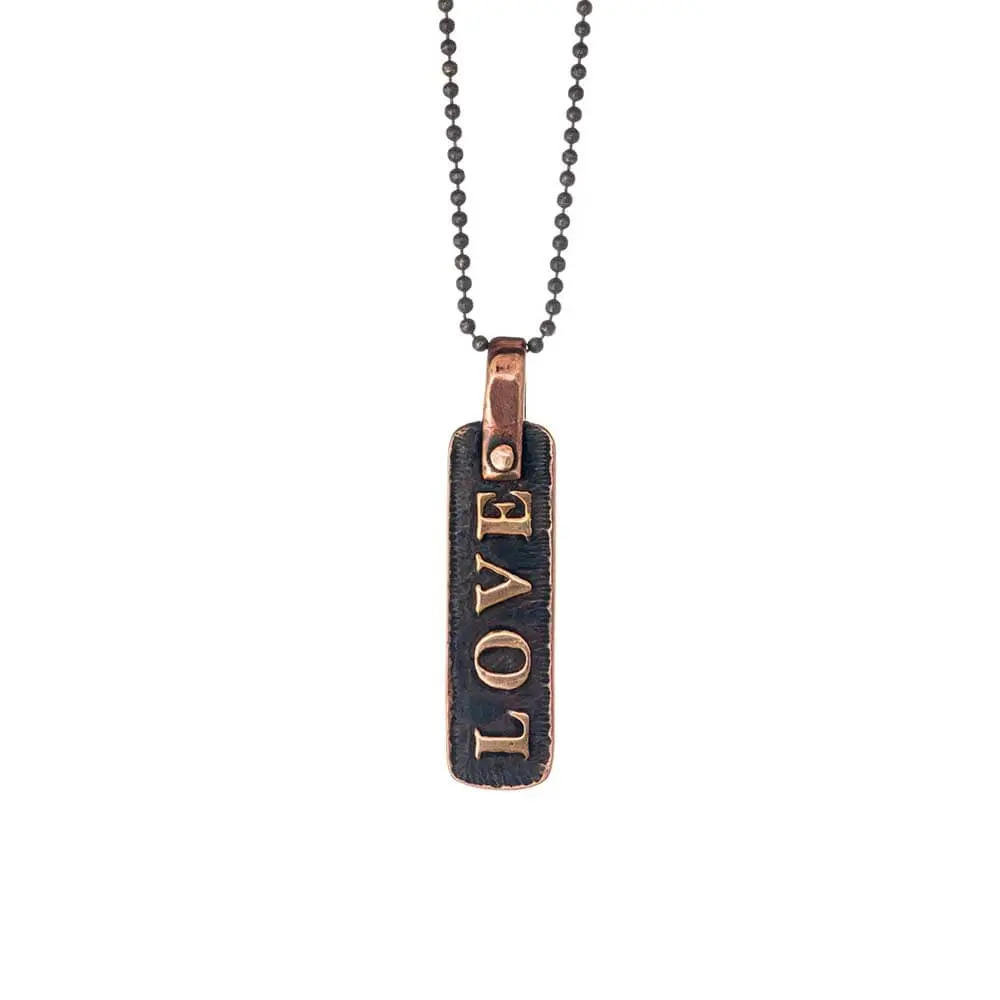 Love - Ahava Necklace In Red Bronze 1