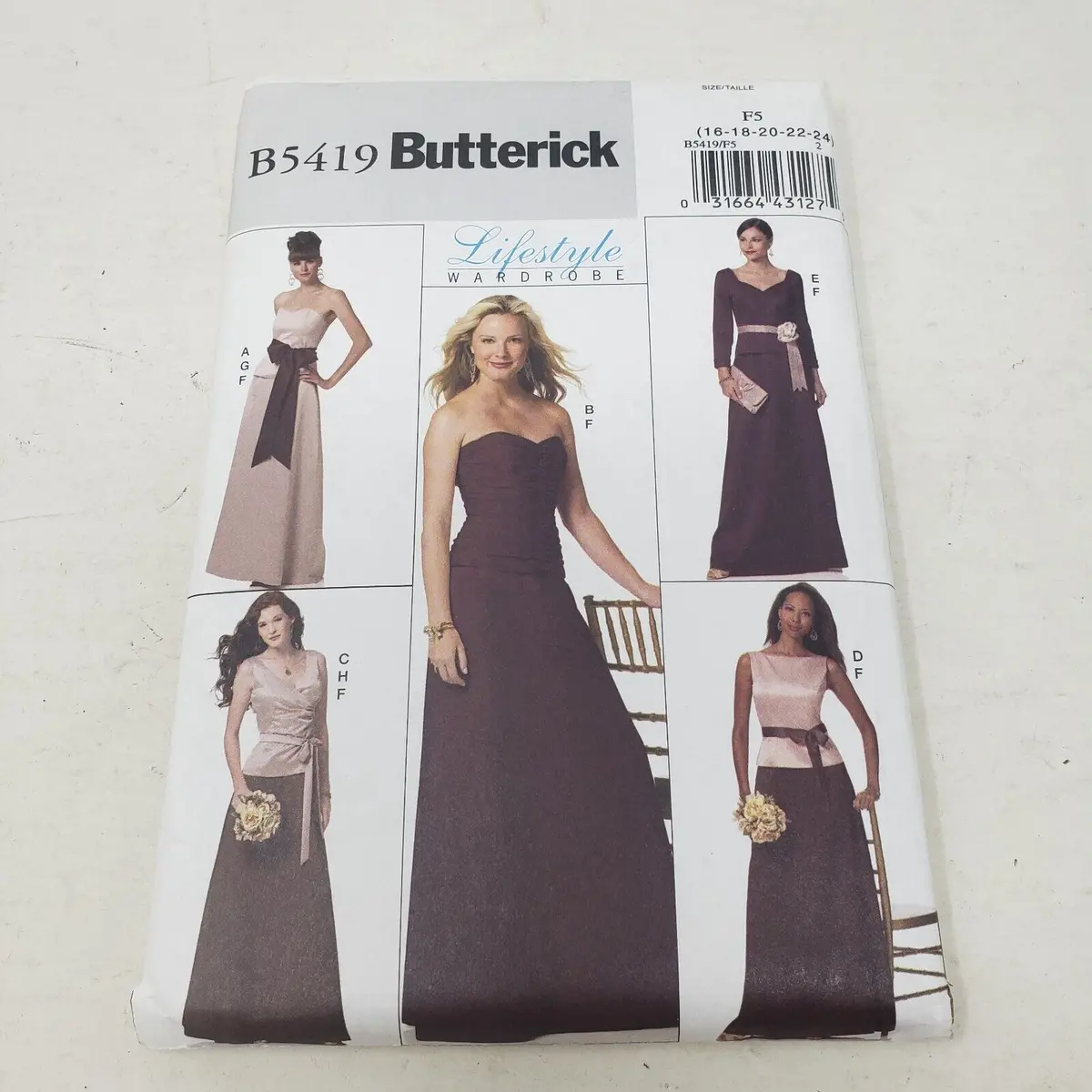 Butterick Sewing Pattern B5419 Women 16-18-20-22-24 Formal Maxi Skirt Outfit Set 1