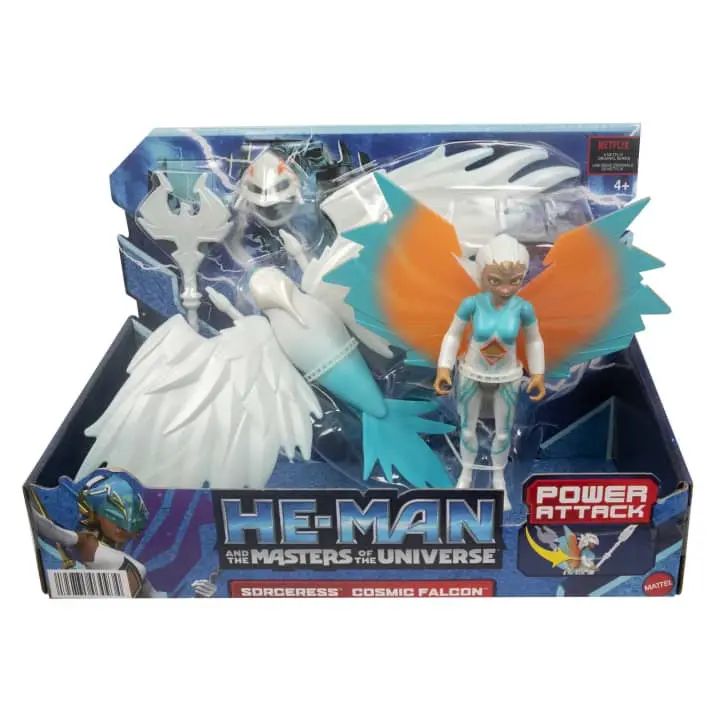Motu He-Man And The Masters Of The Universe Sorceress, Cosmic Falcon Action Figures (Hdt11) Low Stock 1