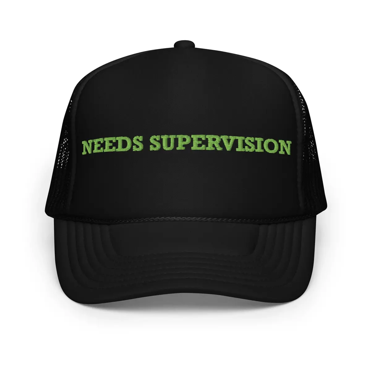 Needs Supervision Foam Trucker Snapback Hat 1