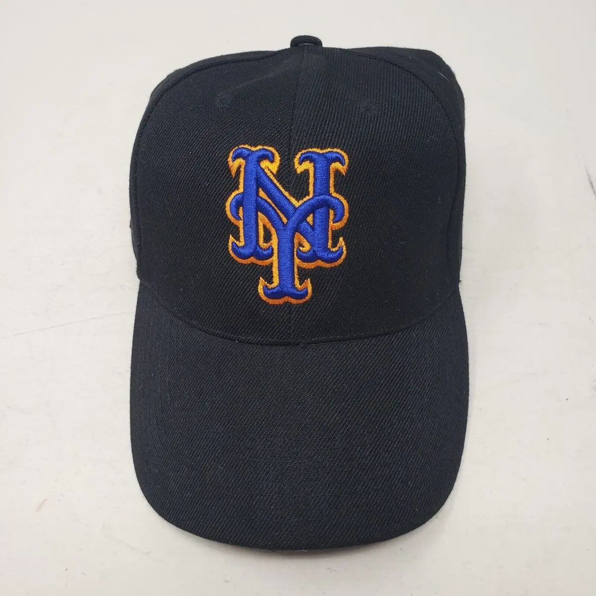 Vintage New York Mets Ny Strapback Hat Cap Mens Os Rare Colorway 90S Black Blue 1