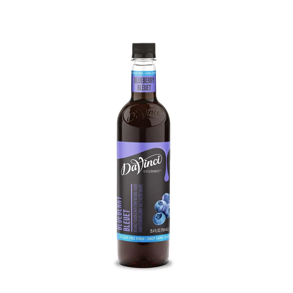 Sugar-Free Blueberry Syrup - 4 X 750 Ml Plastic 1