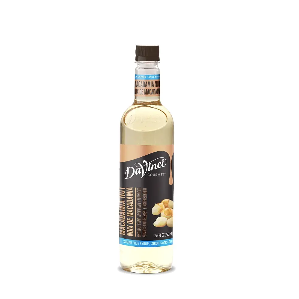 Sugar-Free Macadamia Nut Syrup - 4 X 750 Ml Plastic 1